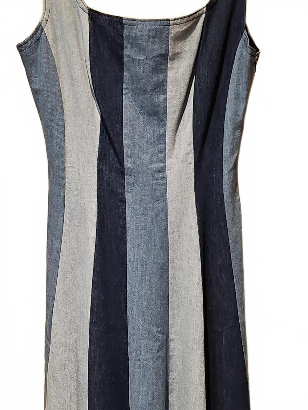 New Anthropologie x Farm Rio Colorblocked Denim Midi Dress sz XS $248 - Picture 2 of 8